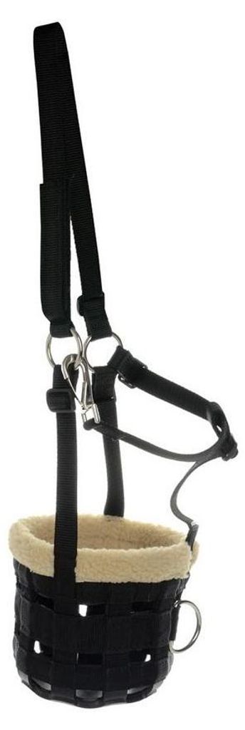 Hy Maulkorb mit Fleece TL6613 (Pony) (Schwarz)