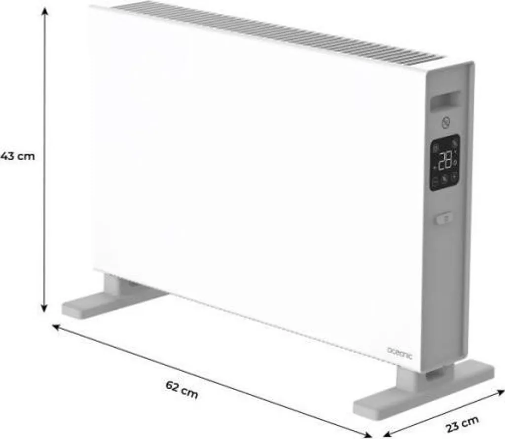 Chauffage électrique OCEANIC 2000W pour chambre et bureau blanc mat - 7
