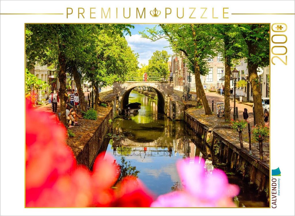 CALVENDO Puzzle Edam, Gracht am Spui | 2000 Teile Lege-Größe 90x67cm Foto-Puzzle für glückliche Stunden