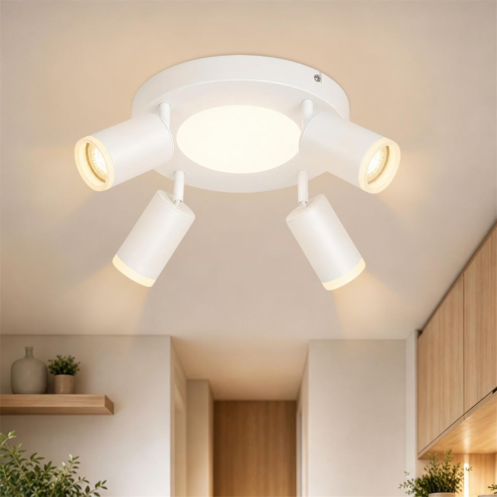 ZMH Led soffitto 4 fiamme soffitto spot GU10 camera da Immagine del prodotto 