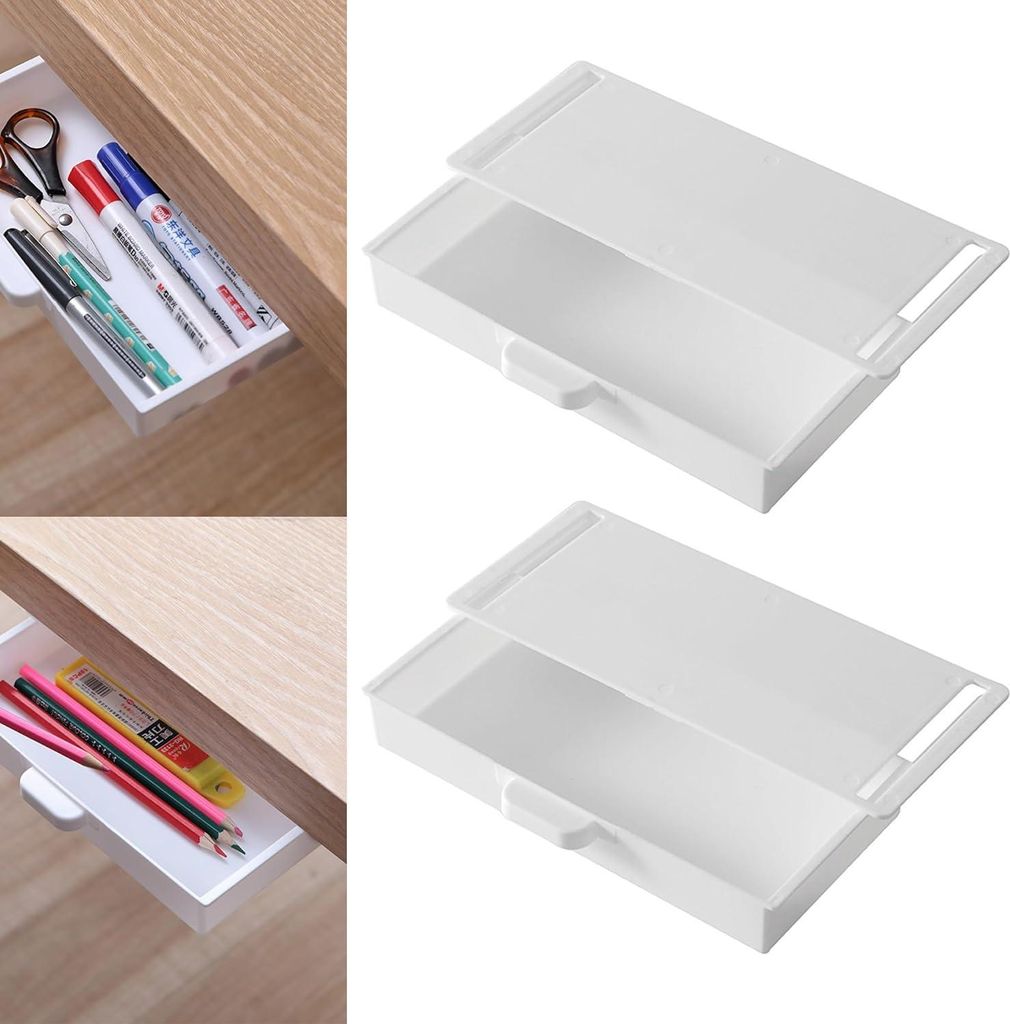 Aufbewahrungsschublade für unter den Schreibtisch, versteckte Schublade unter dem Schreibtisch, versteckter Schubladenschrank, Schubladen-Organize...