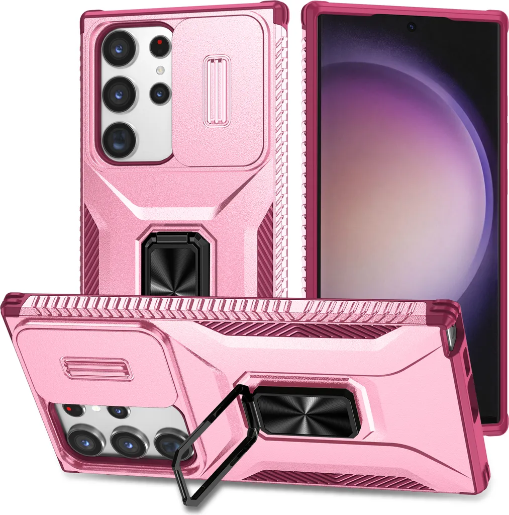 Custodia S23 Militare Rosa: Slide Camera e Anello Testati su Strada