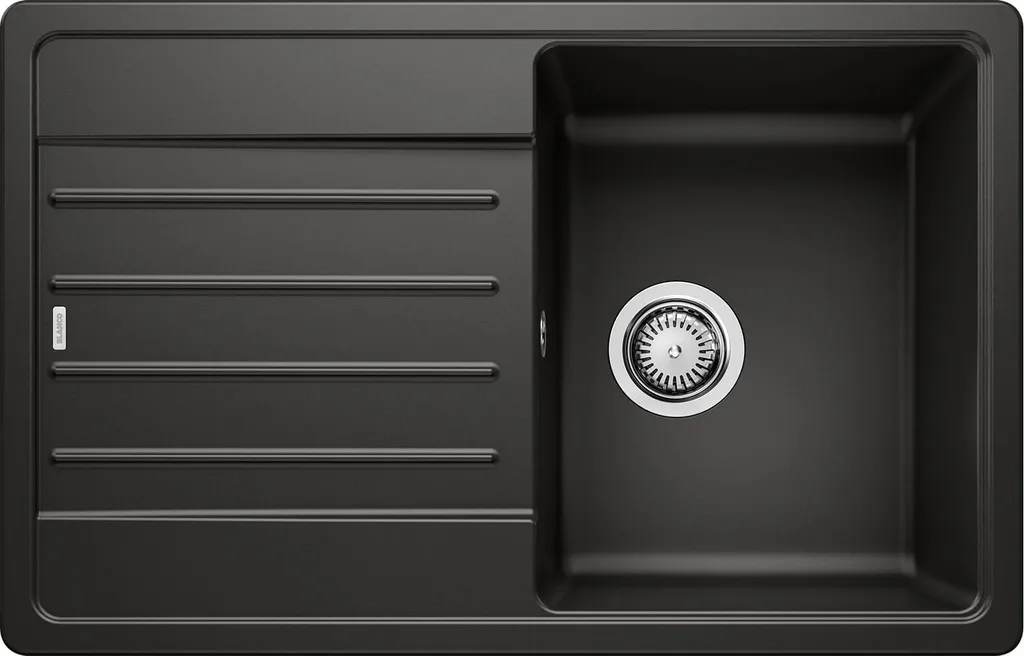 Blanco Legra 45 S Evier 78cm Noir Silgranit résistant et durable