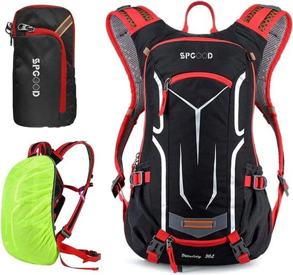 Sac à dos pour vélotaf et randonnée vélo étanche avec housse de pluie