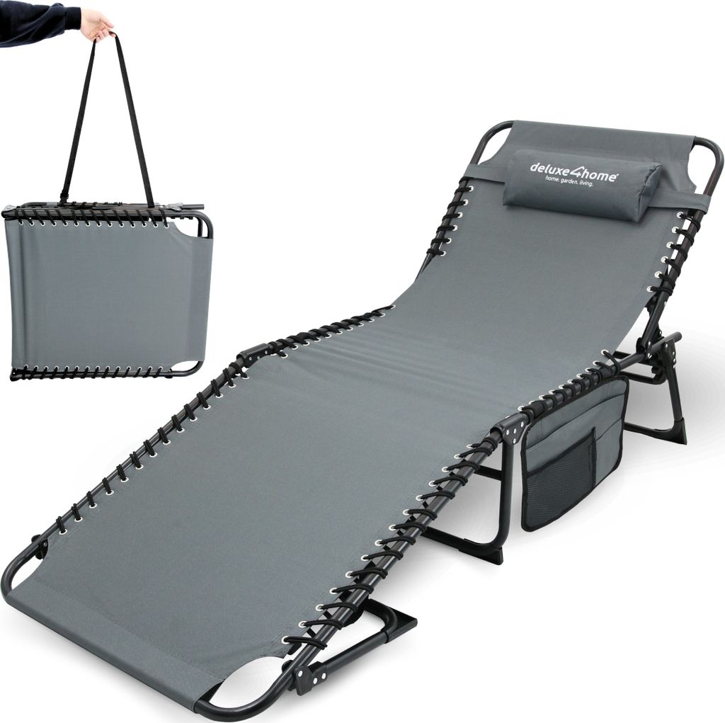 deluxe4home® Gartenliege Sonnenliege 5-stufig verstellbar I Produktbild 