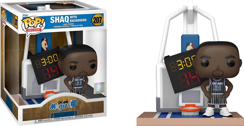 FUNKO POP! Sports Basketball NBA Deluexe Vinyl Figur Orlando Magic Shaq with Backboard 207