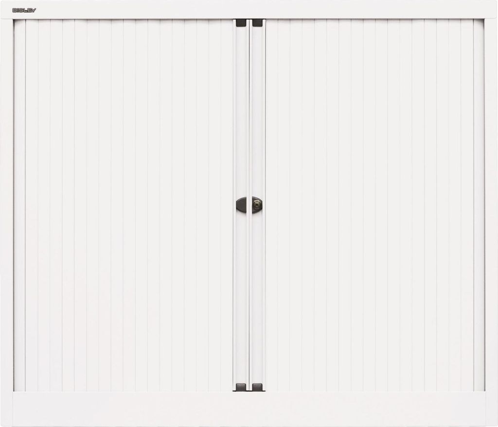 BISLEY Rollladenschrank verkehrsweiß 2 Fachböden 120,0 x 43,0 x 103,0 cm
