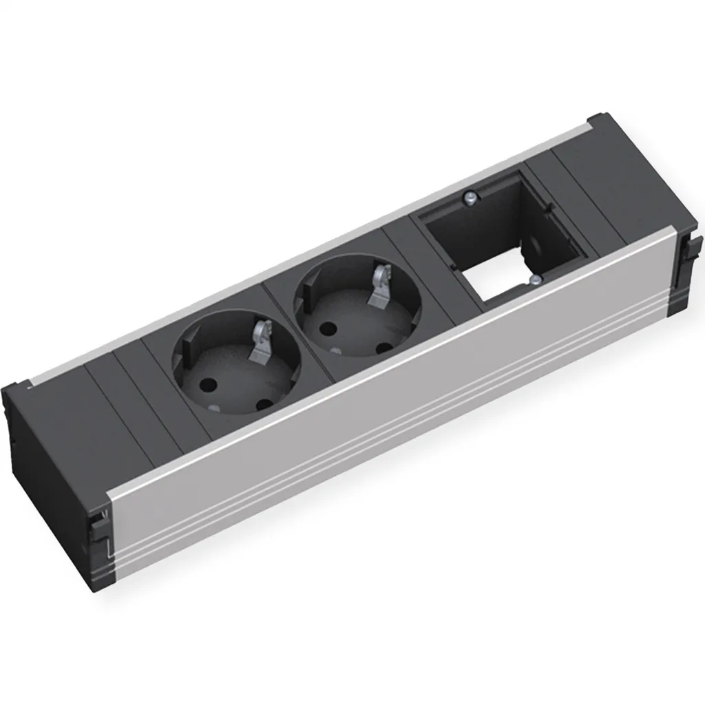 BACHMANN Coni Court réglette 2 prises Schuko et 1 module Custom vide