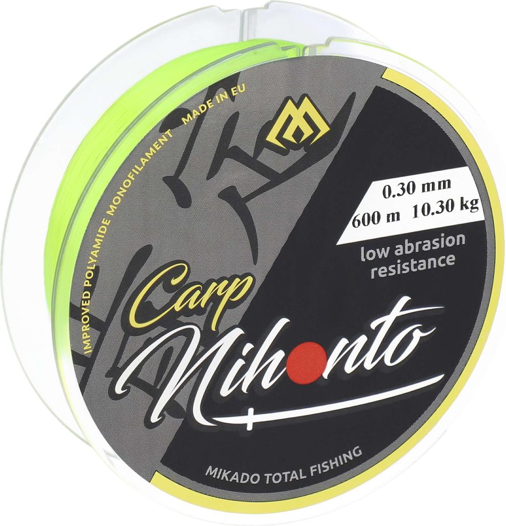 Mikado SCHNUR - NIHONTO CARP - 0.40mm/14.50kg/600m - FLUO GELB
