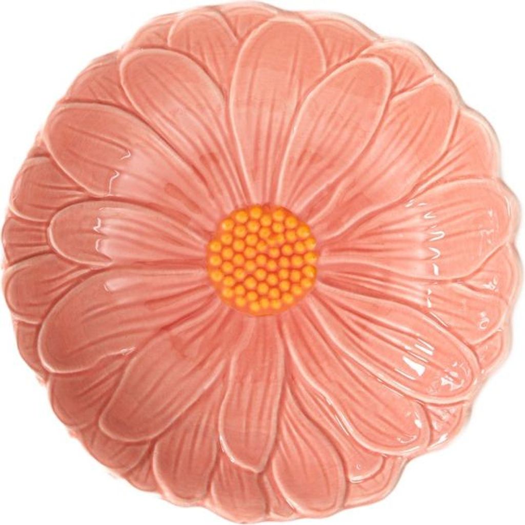 HOMLA RASSET Schale mit Blume rosa 18 cm