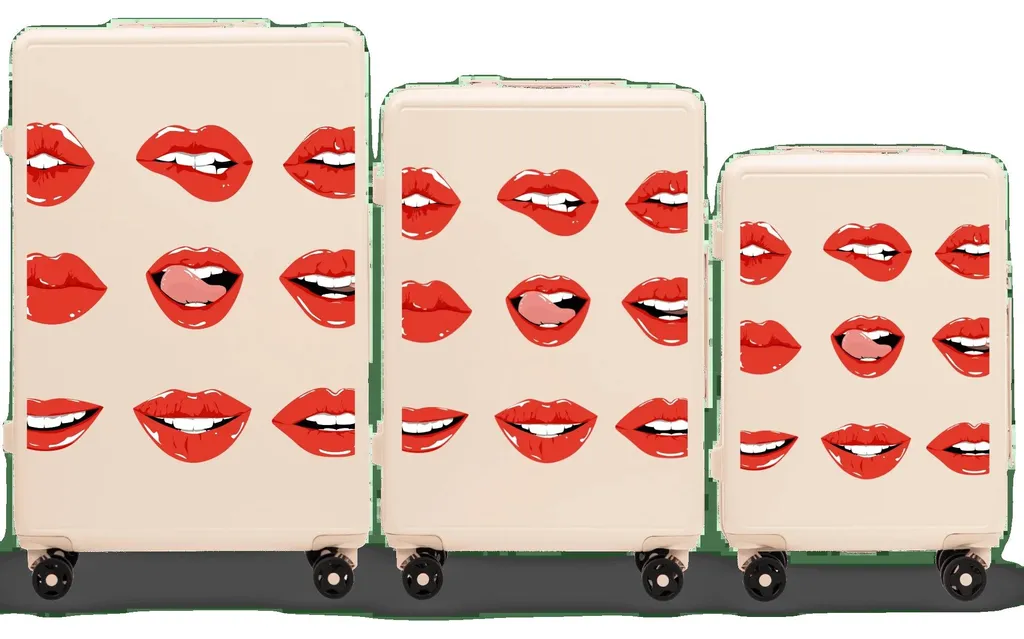 Bagage cabine rigide beige avec 4 roues multidirectionnelles - 55cm