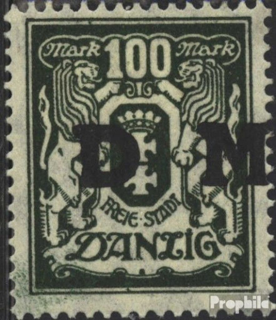 Briefmarken Danzig 1923 Mi D37 postfrisch Dienstmarke Produktbild 