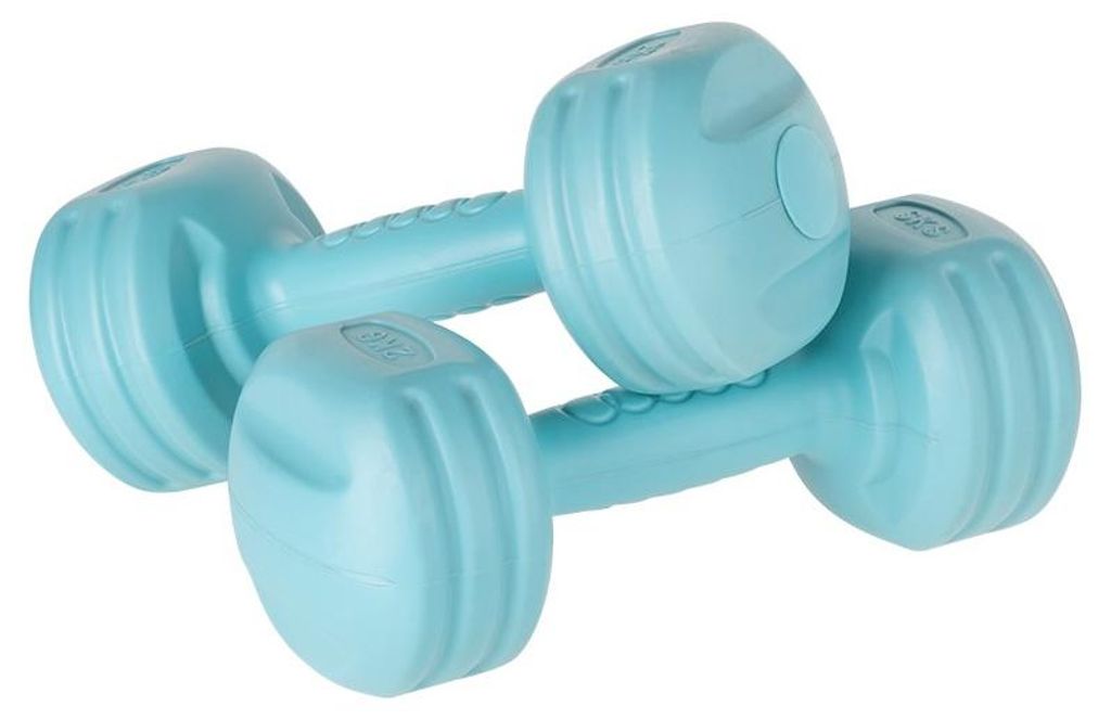 Haltères en bitume, Rebel, PVC, 2x2kg, Bleu Image du produit 
