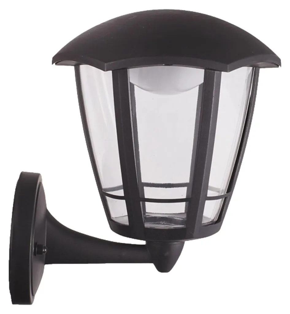 Applique murale extérieure lanterne LED noire Era pour jardin et façade