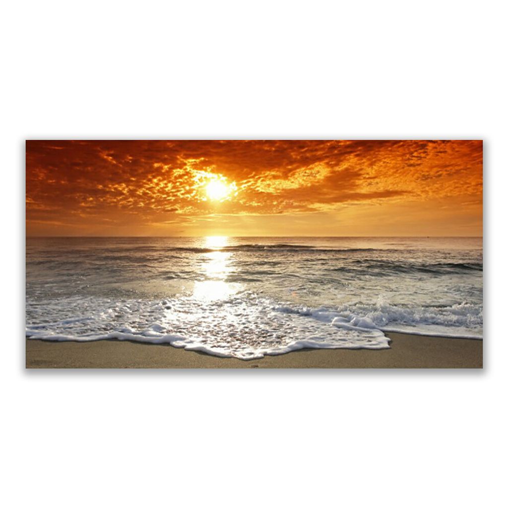 Glasbilder 100x50 Wandbild Druck auf Glas Sonne Meer Strand Landschaft