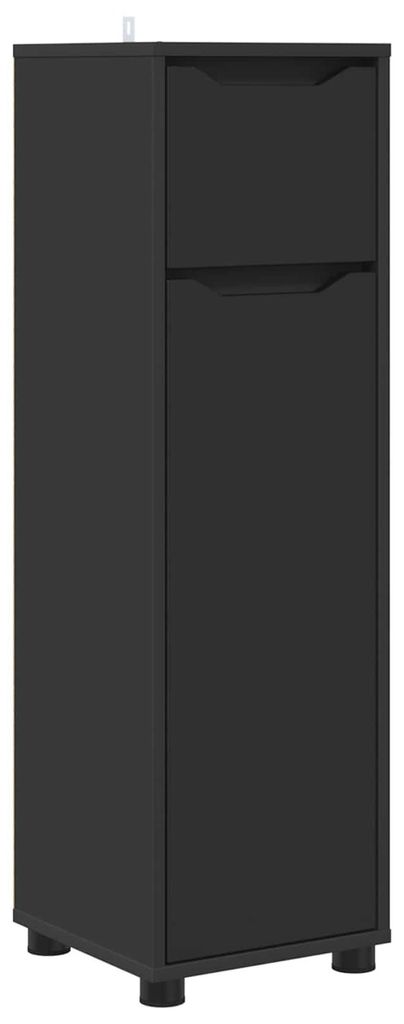 vidaXL Szafka łazienkowa czarna 30,5 x 30 x 101 cm materiał Zdjęcie produktu 