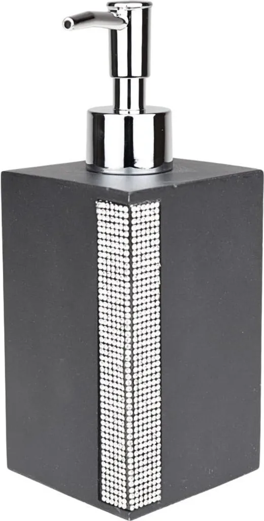 Distributeur de savon en polyrésine Lindos noir incassable et design