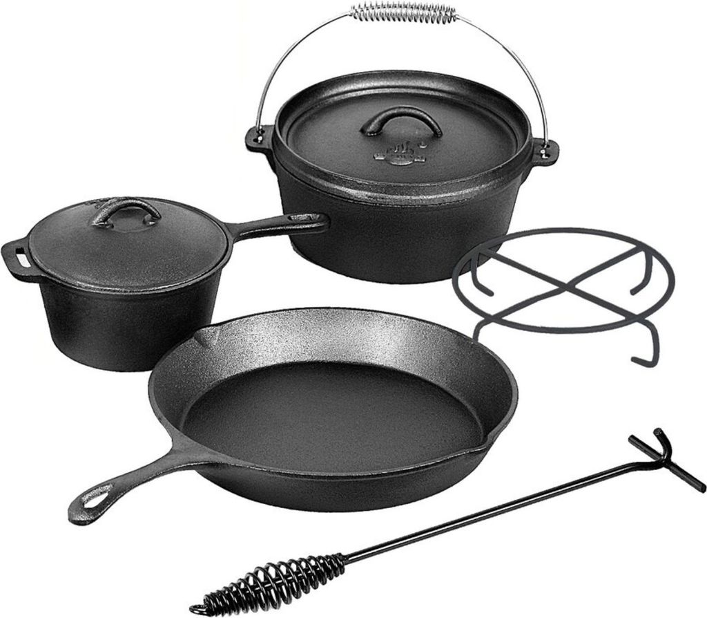 El Fuego Dutch Oven 5 tlg. Set AY4661 Pfanne Schmortopf Saucentopf
