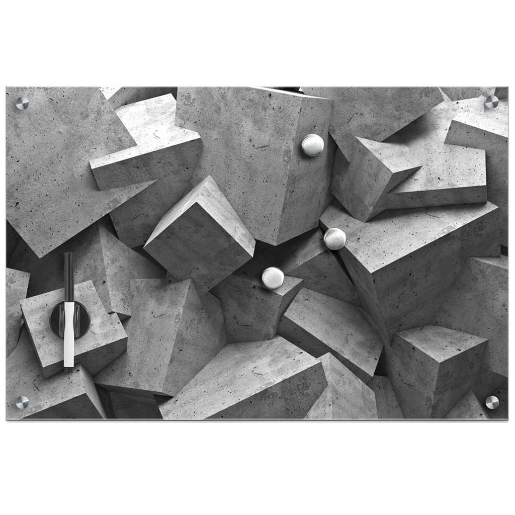 Glas-Magnettafel 60,0 cm x 40,0 cm Cubes