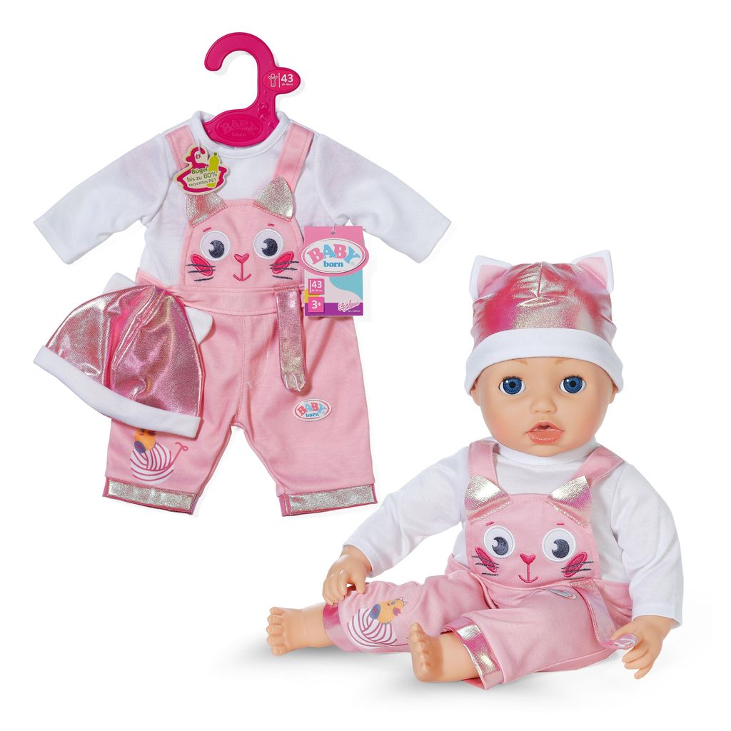 BABY born Kätzchen-Onesie inkl. Mütze für 43cm Puppen. Produktbild 