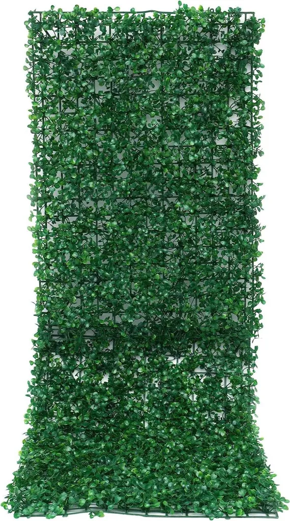 Haie d'herbe artificielle 12 pièces 60x40 cm en PE pour clôture jardin