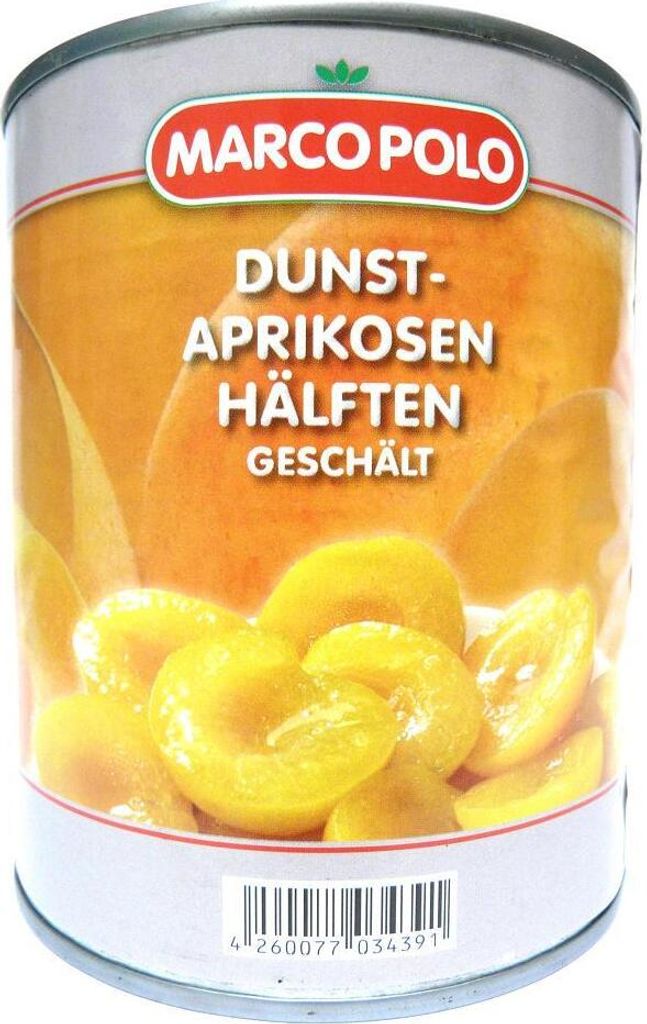 Food-United Dunst-Obst APRIKOSEN-HÄLFTEN 6x Füllm 800g ATG 480g fruchtig-süß