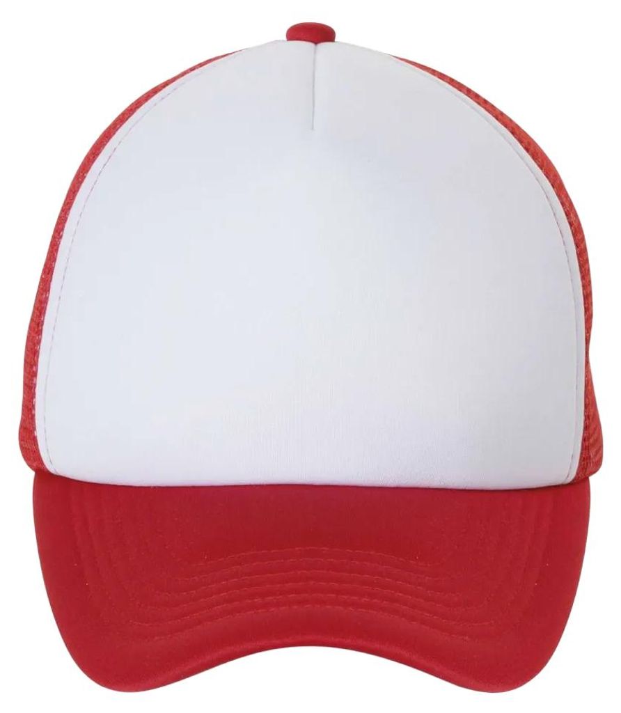 SOLS - "Bubble" Baseball-Mütze LT1174 (Einheitsgröße) (Weiß/Rot)