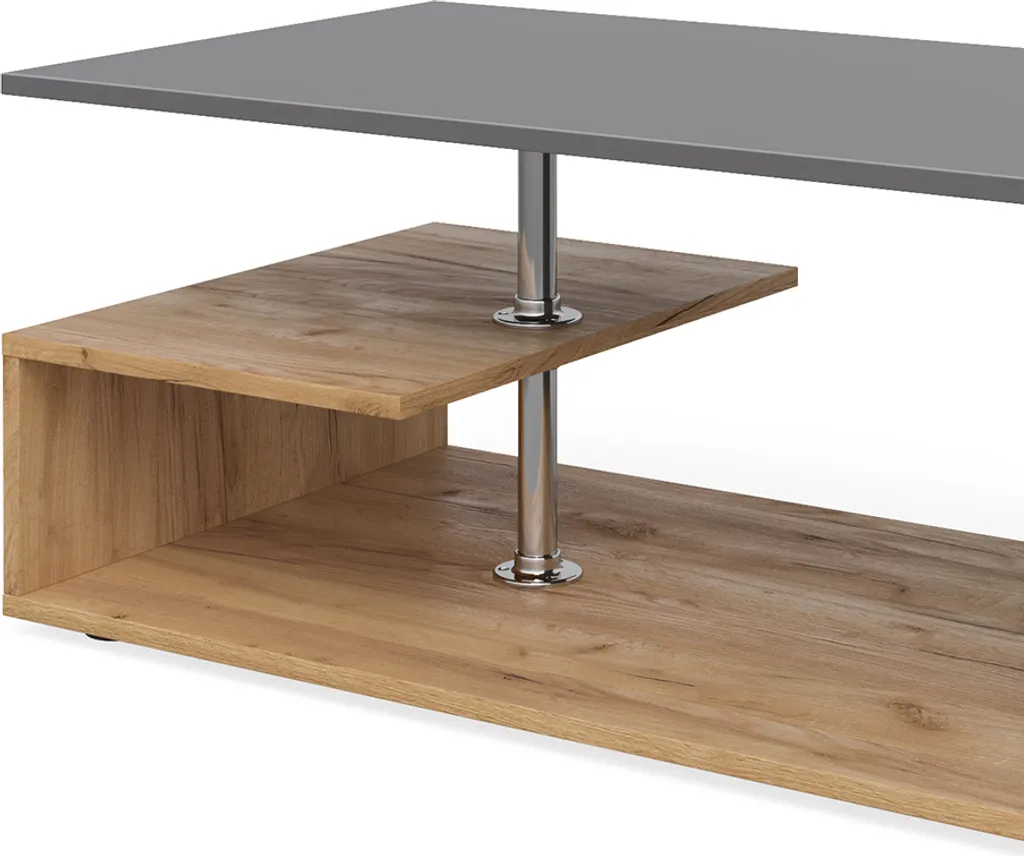 Table basse robuste Vicco Guillermo anthracite facile à monter 91cm - 6