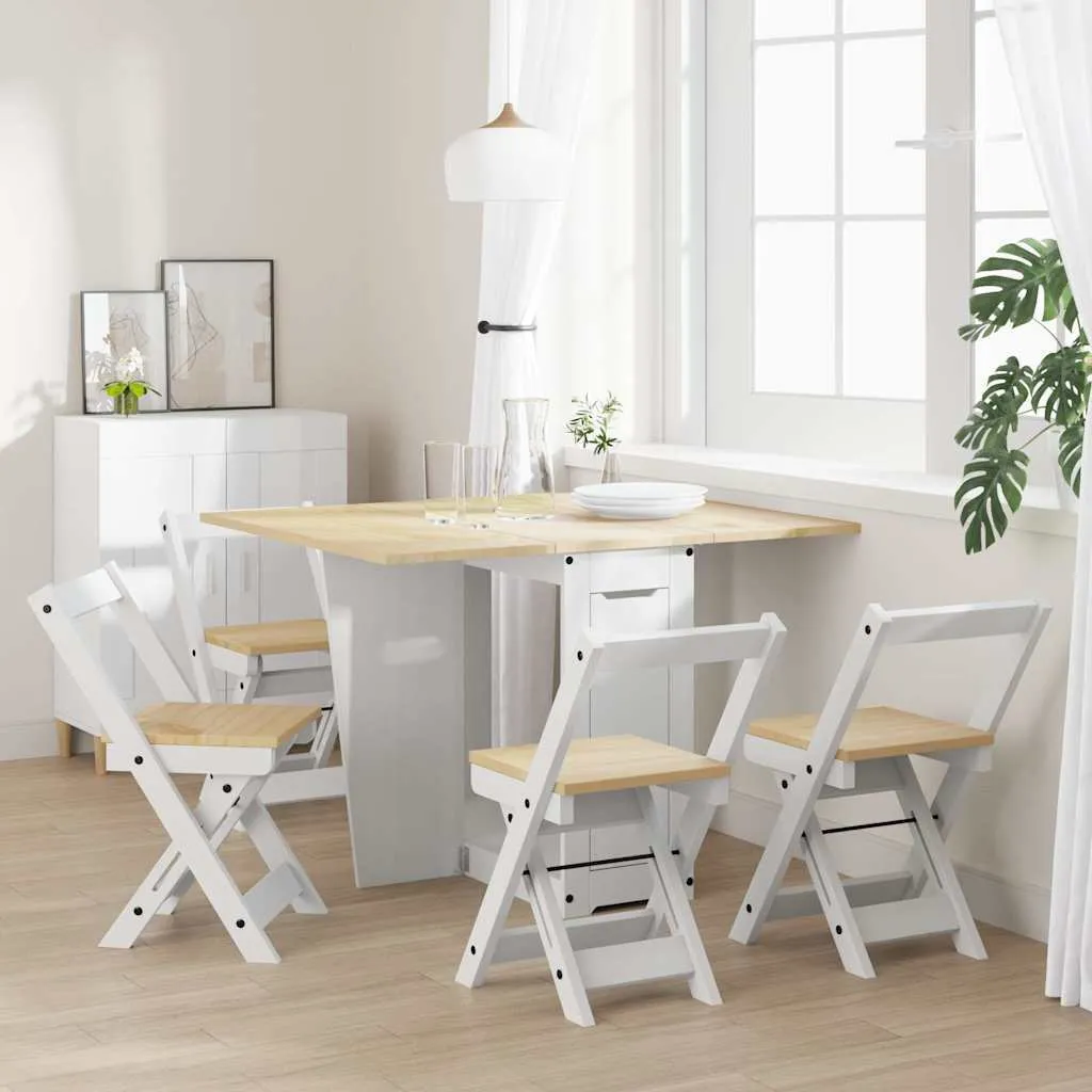 Ensemble Repas Gain de Place Butterfly 5 Pièces Pin Blanc Corona