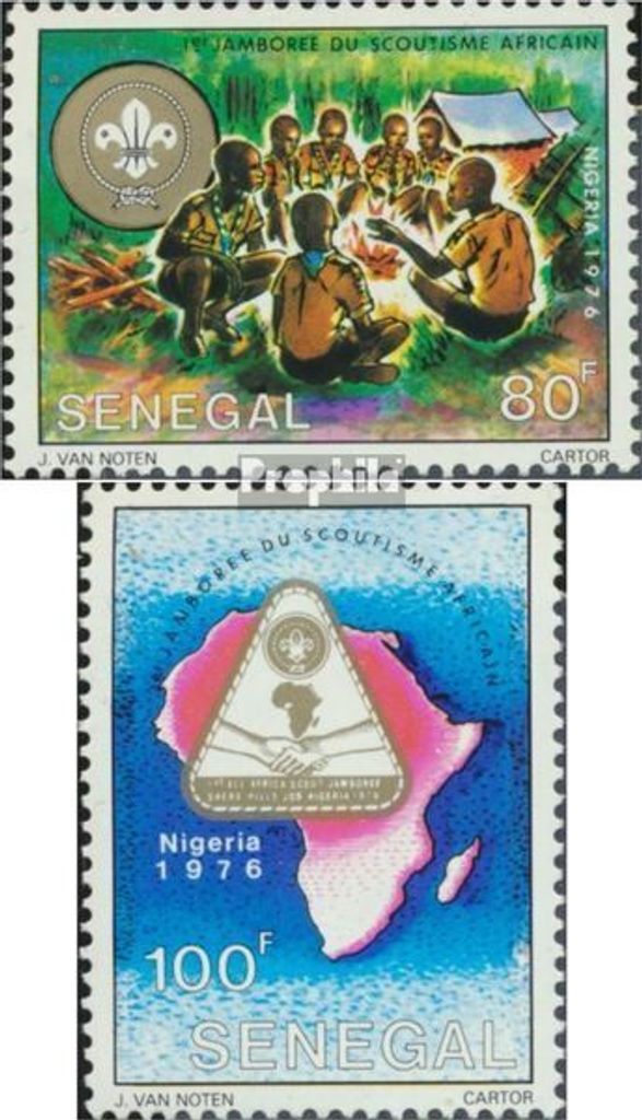 Briefmarken Senegal 1976 Mi 595-596 (kompl.Ausg.) postfrisch Pfadfindertreffen