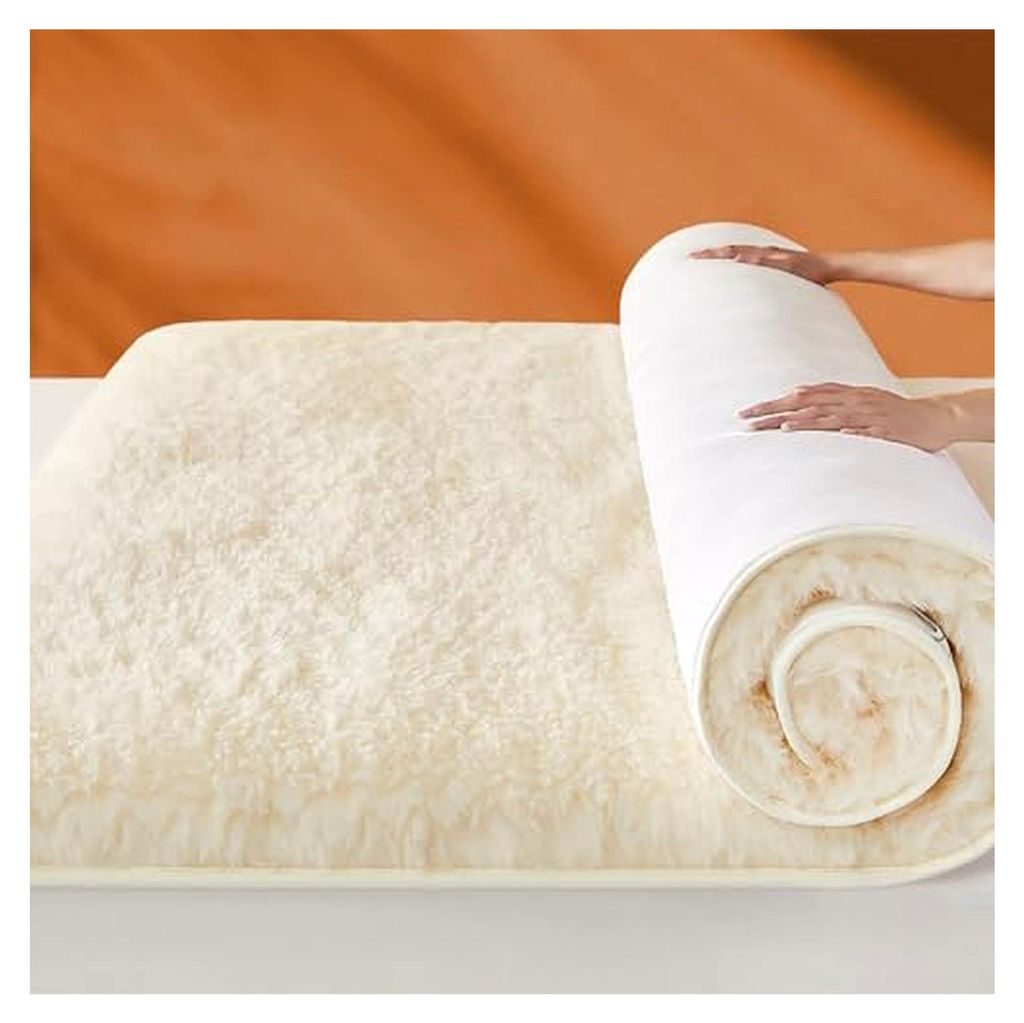 Extra dicke, faltbare Federkernmatratze, flauschiges Futon für Camping und Gäste, atmungsaktiv, aufrollbar, tragbare Bodenmatte für Komfort