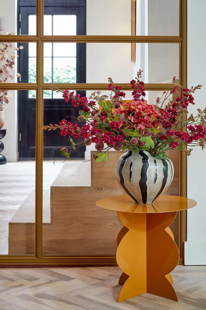 Table d'appoint en métal marron chic, bout de canapé design Rafi - 5