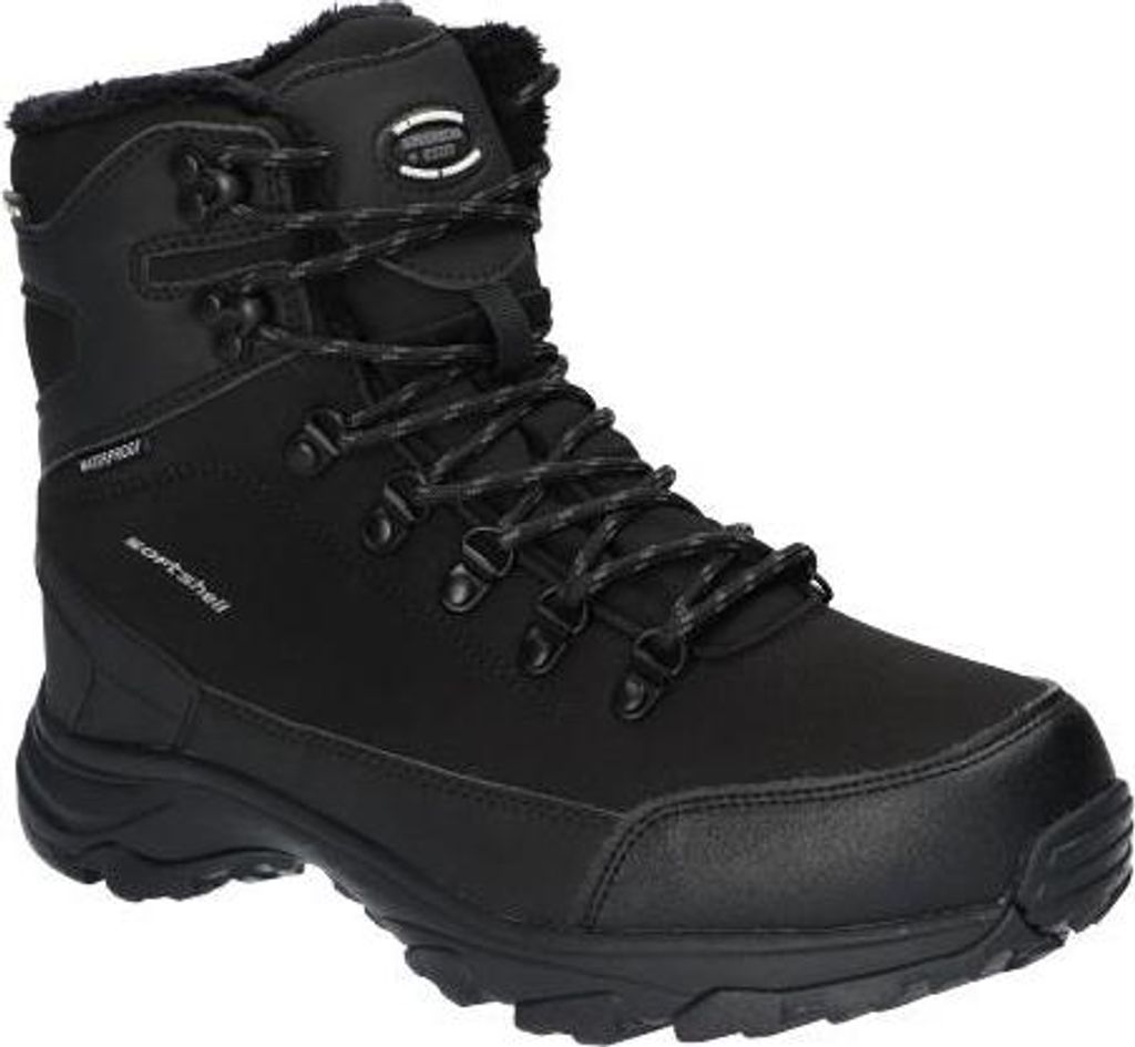 Winterstiefel, Softshell, Tripletex-Membran, Winterschuhe isoliert, rutschfest, Schnürung| American Club, Hl148, Schwarz 42