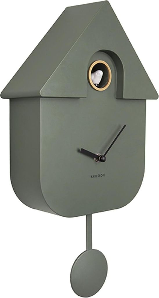 Karlsson - Kuckucksuhr Modern Cuckoo ABS - Dschungel Grün - Produktbild 