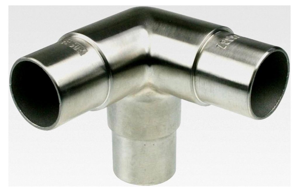 Eckstück Rohrverbinder Edelstahl V2A 33,7 mm