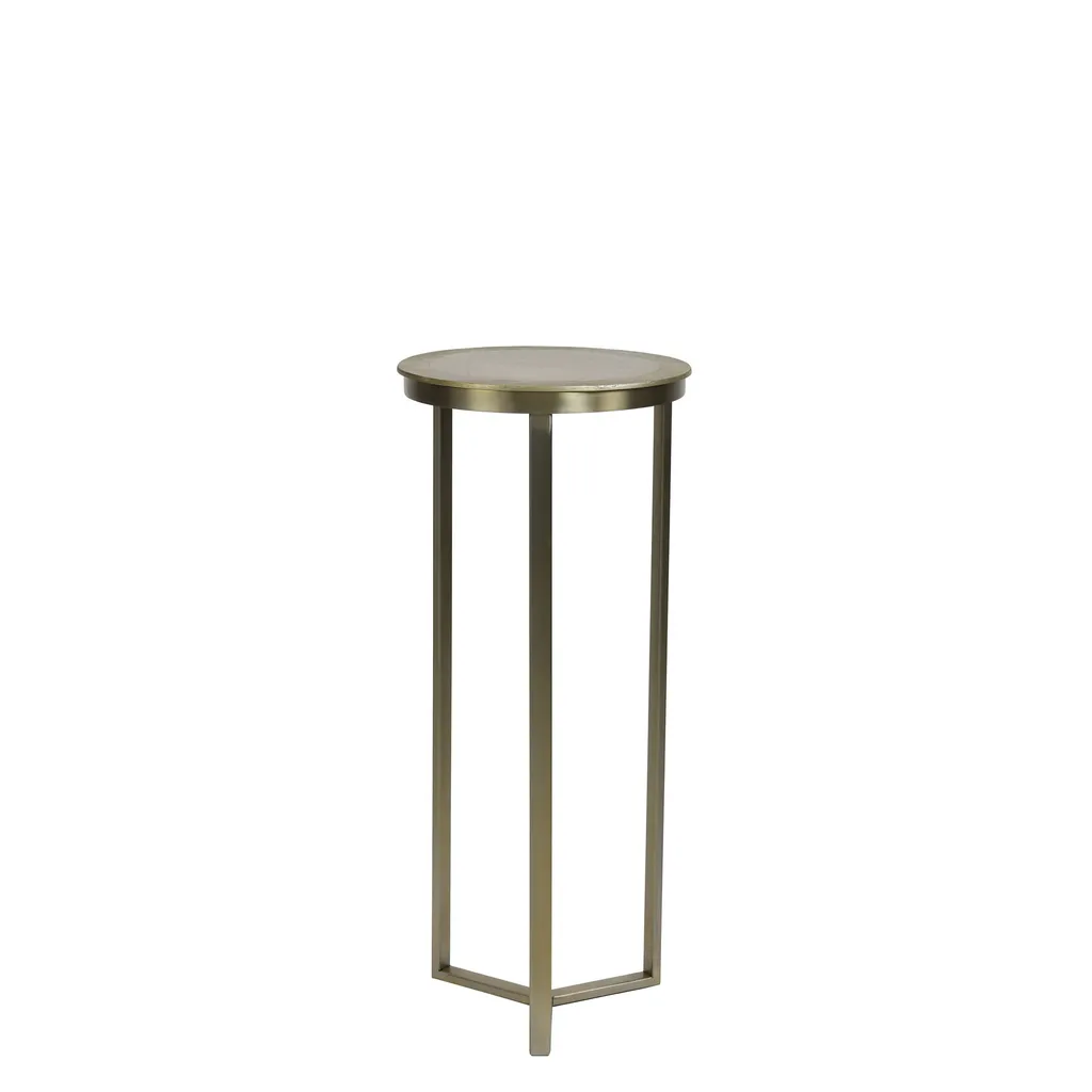 Sublimez vos angles vides avec la colonne Retiro dorée Ø35x81 cm