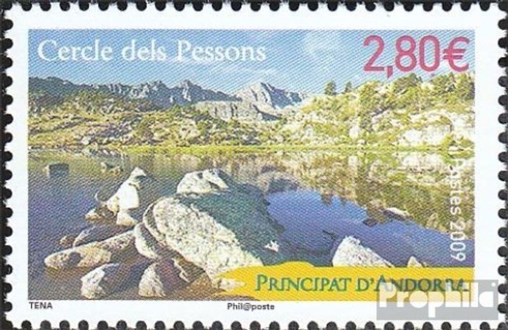 Briefmarken Andorra - Französische Post 2009 Mi 697 (kompl.Ausg.) postfrisch Tourismus