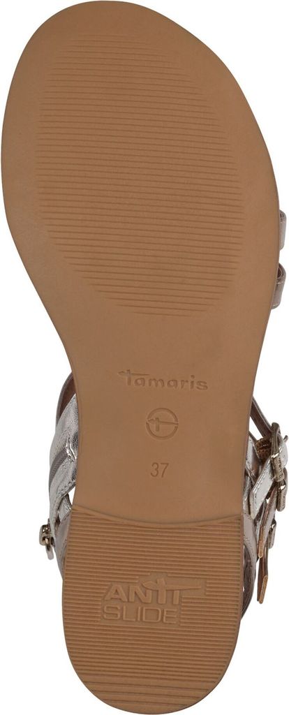 Tamaris Damen Sandale Gladiator Römer Schaftsandale mit T-Riemen 1-28155-44, Größe:37 EU, Farbe:Braun