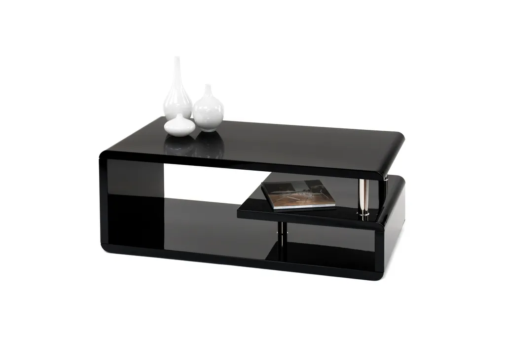 Table basse MDF noire 110x60cm, robuste et design, modèle 5052-05 - 2