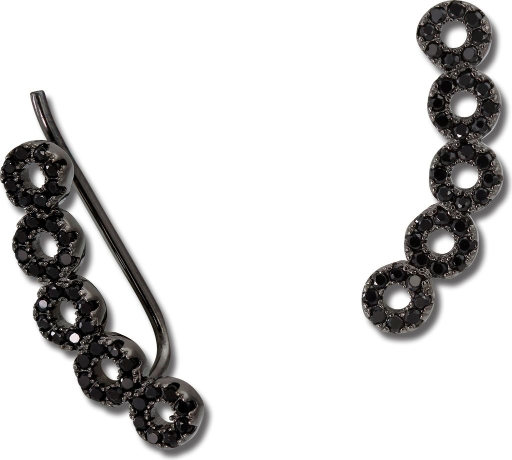 SilberDream geschwärzt Ear Cuff Kreise Zirkonia 925 Silber Ohrklemmen GSO425S