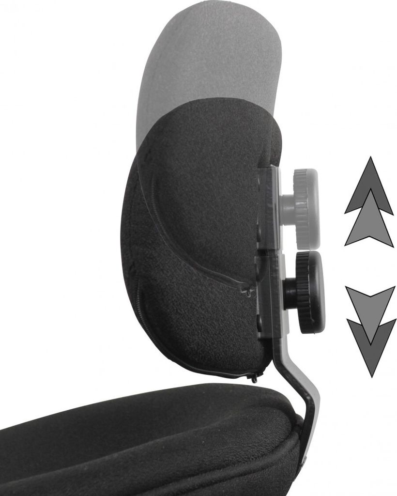 Amstyle Arbeitshocker Louis Stoffbezug schwarz Drehhocker Produktbild 