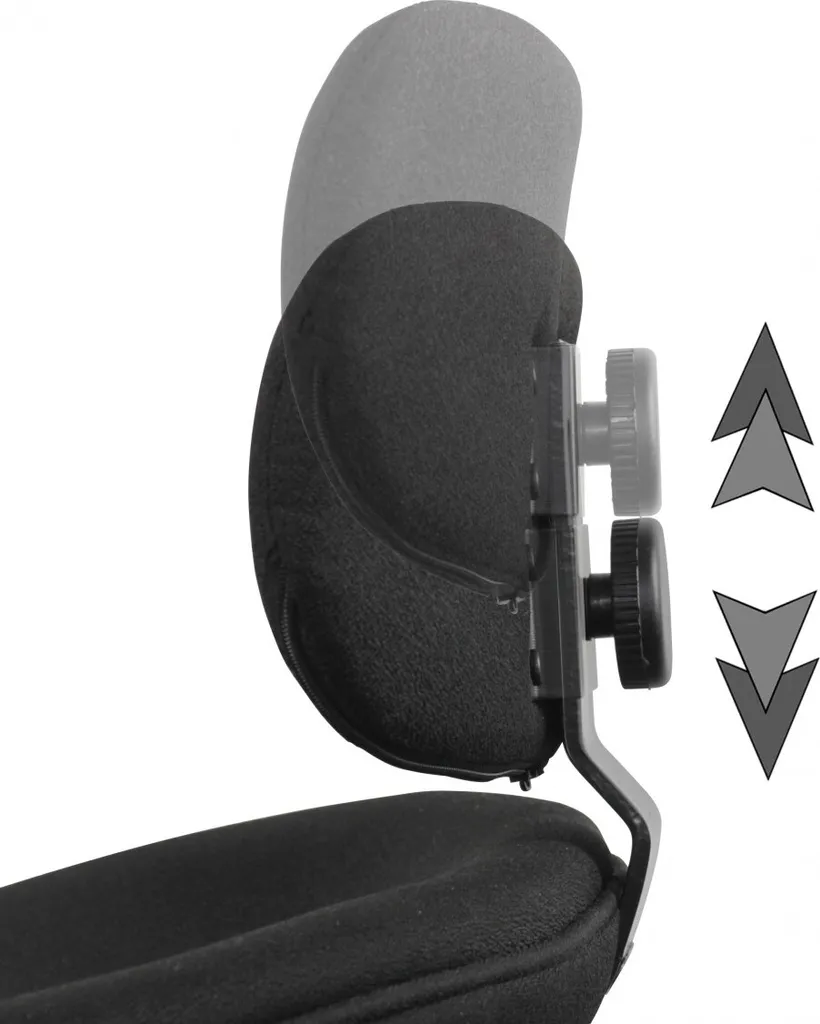 Tabouret pivotant ergonomique Amstyle avec dossier réglable noir