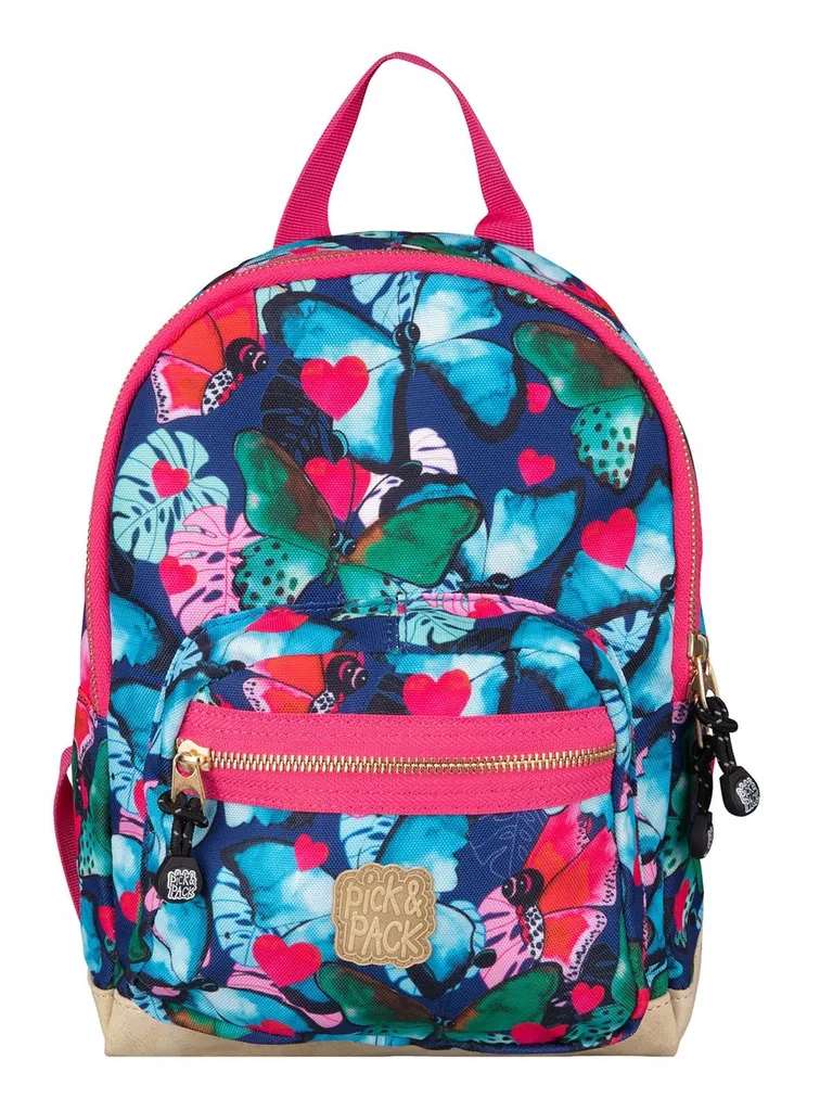 Pick & Pack Zaino Beautiful Butterfly 7L Navy: Ideale per Asilo e Tempo Libero
