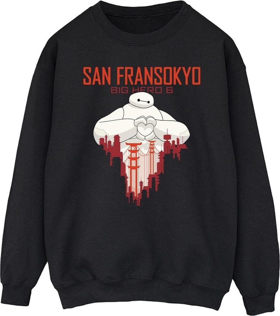 Disney - "Big Hero 6 San Fransokyo" Sweatshirt für Herren BI15288 (3XL) (Schwarz)
