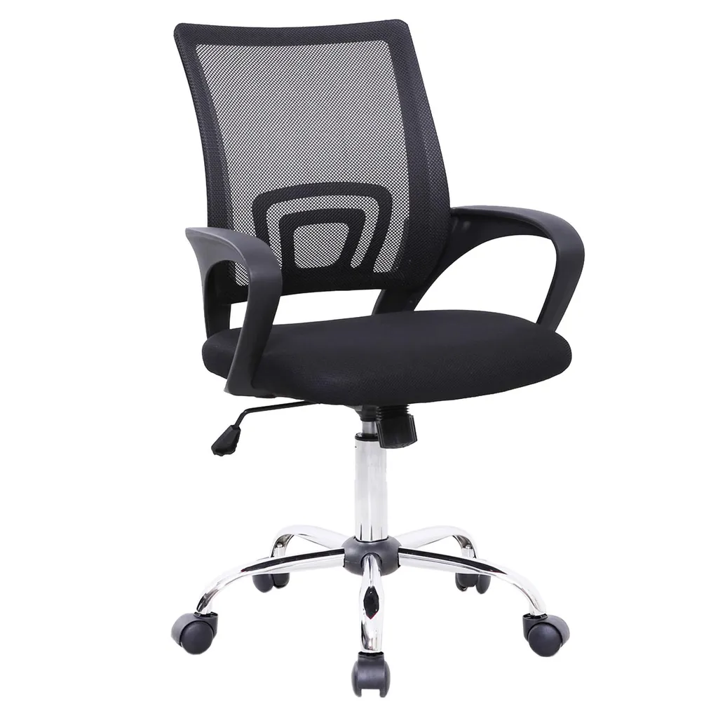 Fauteuil de bureau pour chambre d'ado SVITA CYDNEY pivotant tissu noir