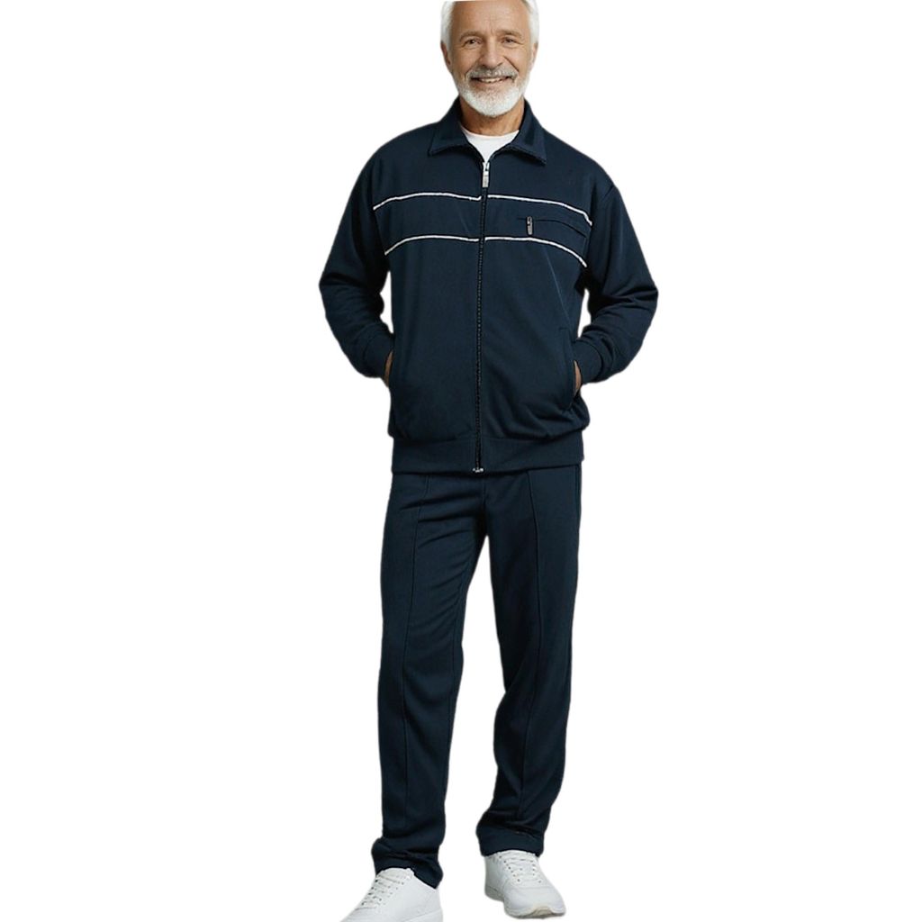 Herbold Sportswear Freizeitanzug Brusttasche Gr.50 marine