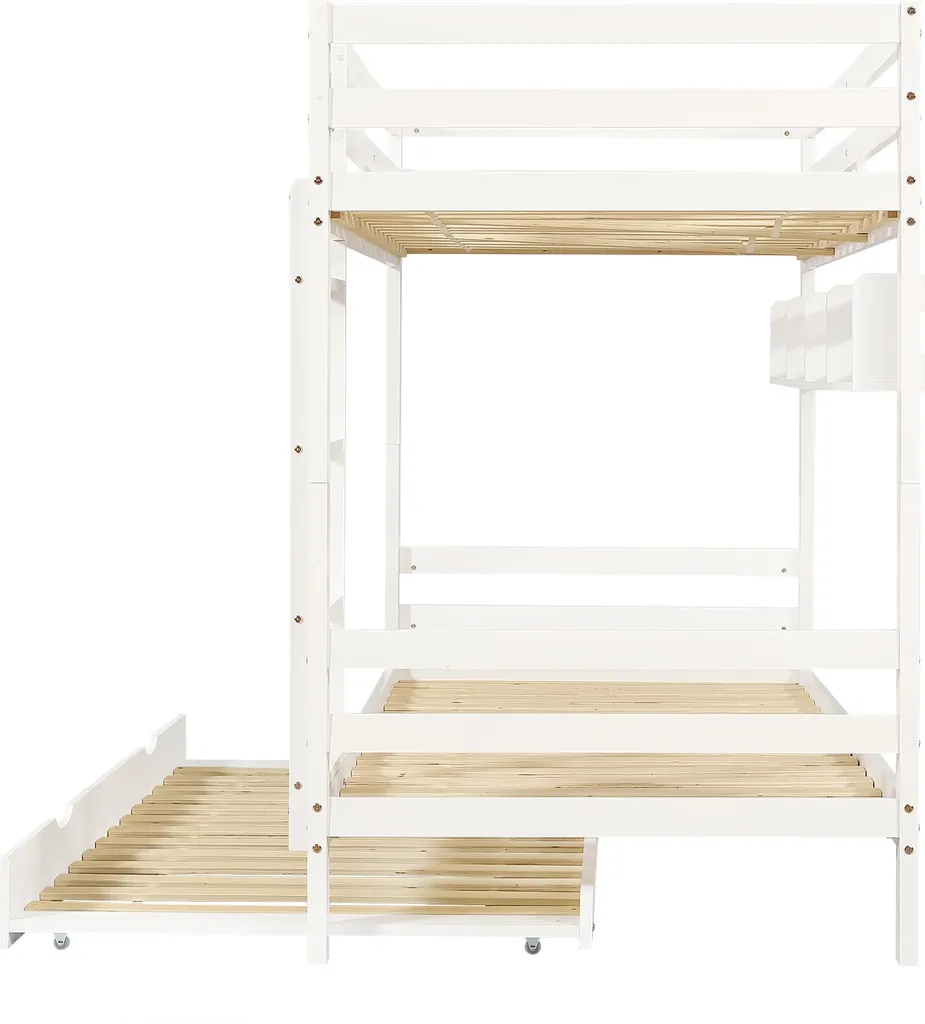 Optimisez l'espace avec ce lit superposé 90x200 et son lit tiroir