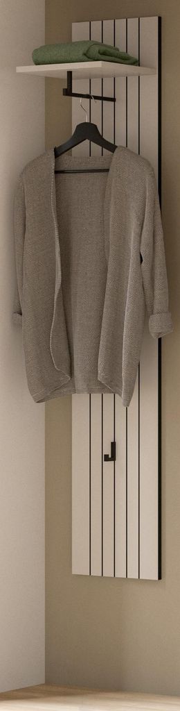 Garderobenpaneel "Loreno" in Kaschmir Wandgarderobe 31 x 160 cm