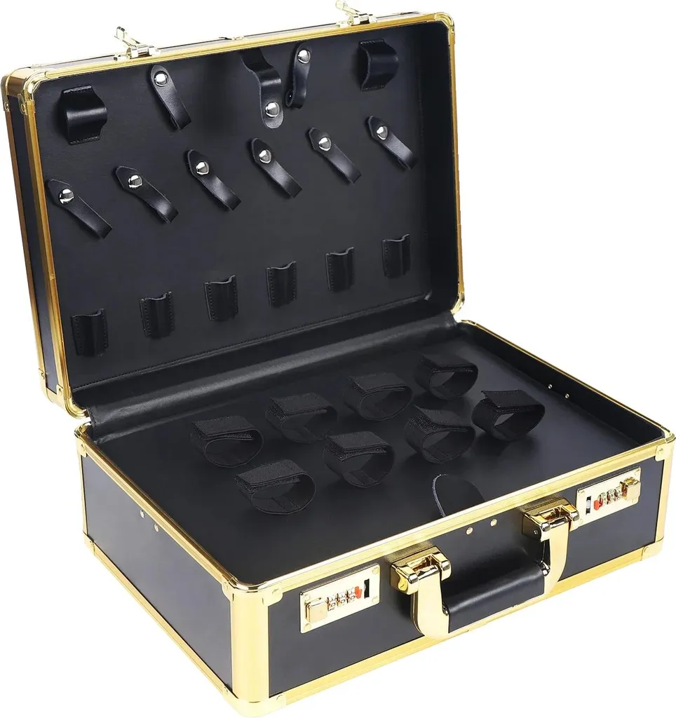 Sac de voyage pliable noir et or - Idéal pour transport Coiffure M