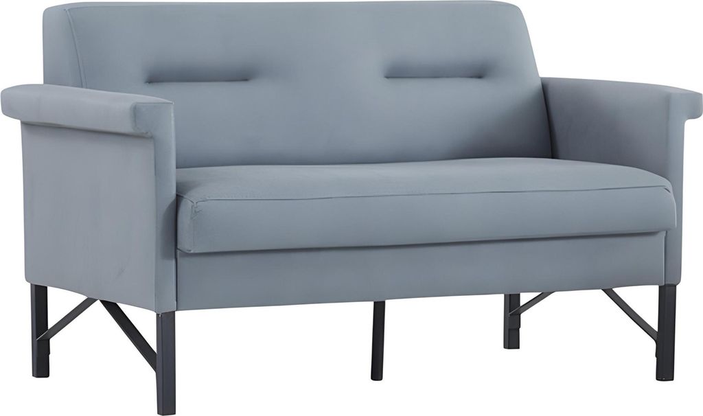 Schicke Bürogarnitur 2x Ledersessel Designer 2-Sitzer Couch 3-tlg